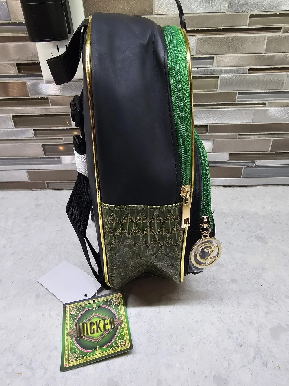 Green Glitter Castle Mini Backpack - Brand
